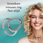 Stalen Verstelbare Ring - Ovale Cirkel - One Size