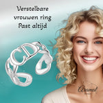 Stalen Verstelbare Open Ring - CD & Schakels - One Size