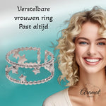 Stalen Verstelbare Open Ring - Sterretjes & Dots - One Size