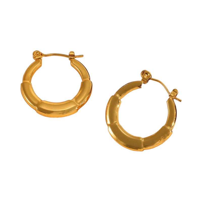 Ronde Oorringen 24x23mm – Goudkleurig RVS – Kleine Hoops - oor6349 - 840144 - Oorringen kopen# - 24mm - alles - cadeau