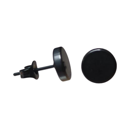Ronde Zwarte Oorknopjes 5mm – RVS - oor3153 - Oorbellen kopen# - 5mm - alles - cadeau