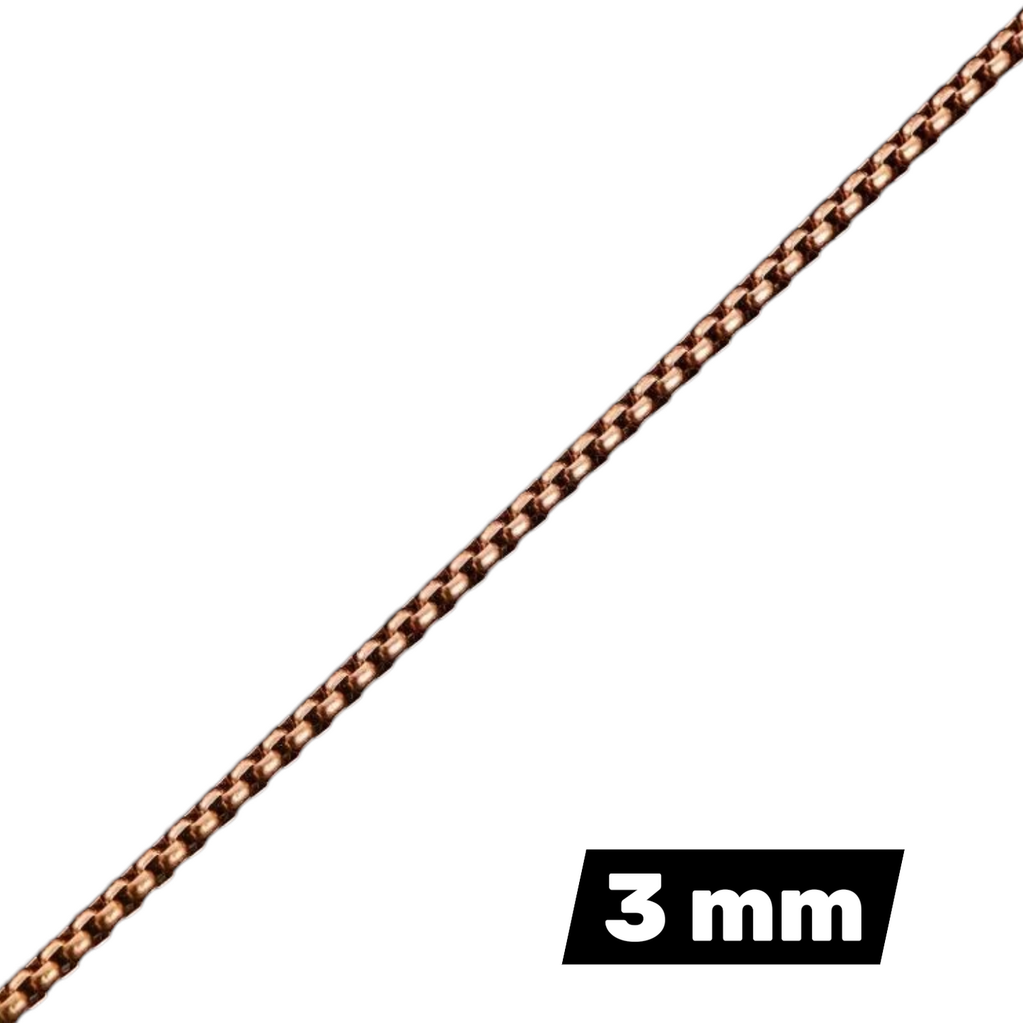 Rose Gold Stainless Steel Jasseron Chain – Elegant Link Necklace for Women