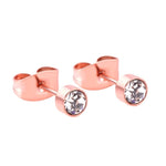 Rosékleurige kristallen oorstekers – 4 mm - oor3744 - Oorbellen kopen# - 4mm - alles - cadeau