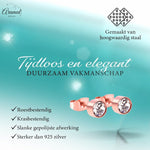 Rosékleurige kristallen oorstekers – 6 mm - oor3746 - Oorbellen kopen# - 6mm - alles - cadeau