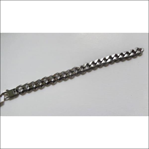 Metalen Armband Met Schakels En Sluiting Van Rvs Armband Curb Cuban 13mm Mat.