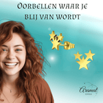 RVS Goudkleurige Sterren Oorbellen - Uniseks & Feestelijk - oor591 - XE45077 - Oorbellen kopen