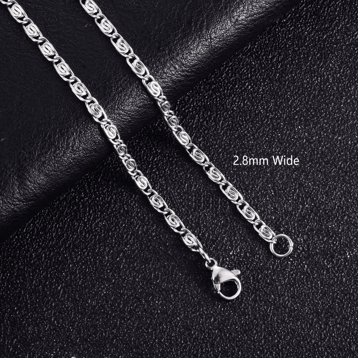 RVS Griekse Ketting Zilverkleur - Greek Pattern Unisex - Aramat Jewels - RVS Sieraden - Halskettingen - cadeautip