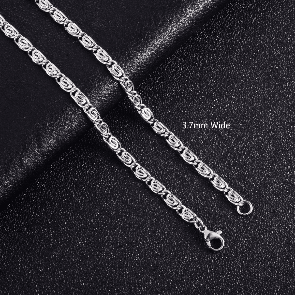 RVS Griekse Ketting Zilverkleur - Greek Pattern Unisex - Aramat Jewels - RVS Sieraden - Halskettingen - cadeautip