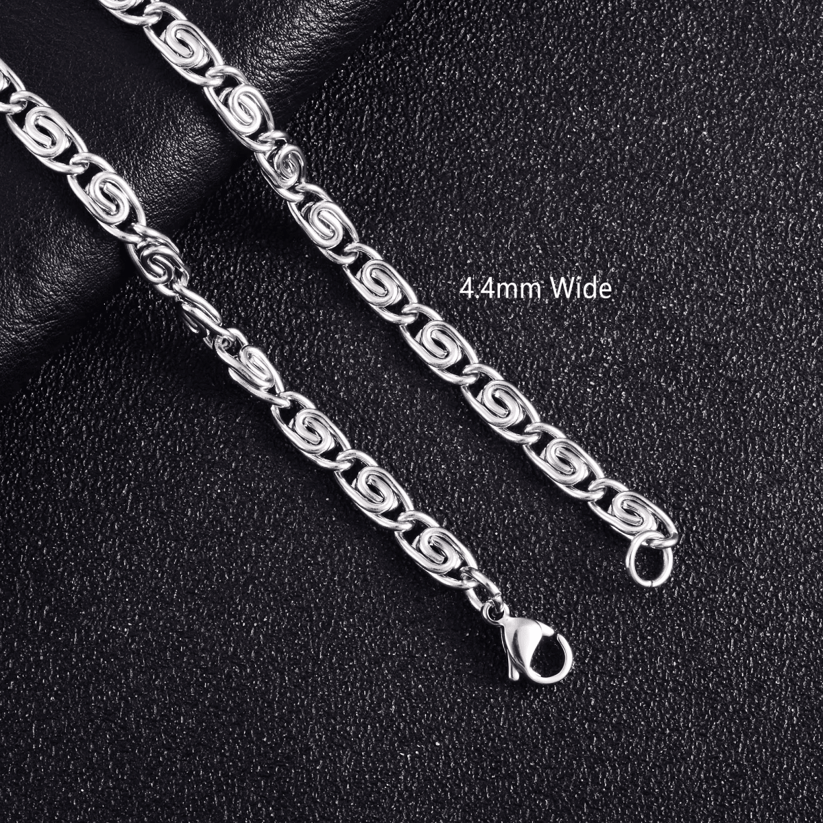 RVS Griekse Ketting Zilverkleur - Greek Pattern Unisex - Aramat Jewels - RVS Sieraden - Halskettingen - cadeautip