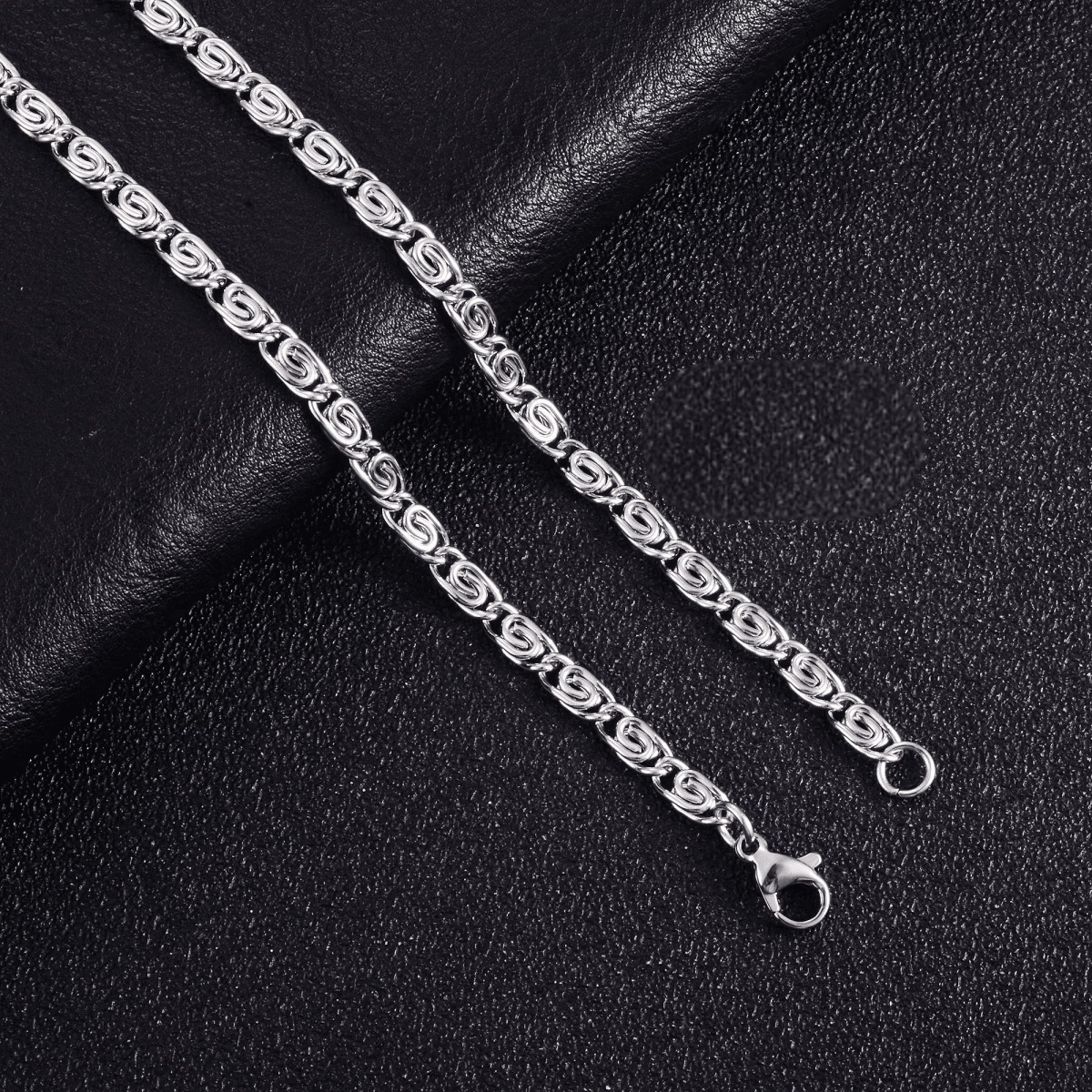RVS Griekse Ketting Zilverkleur - Greek Pattern Unisex - Aramat Jewels - RVS Sieraden - Halskettingen - cadeautip