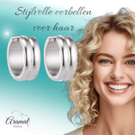 RVS Huggie Oorringen - unisex - 20x7mm - oor5832 - se41104 - Oorringen kopen# - 20mm - 7mm - alles