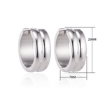 RVS Huggie Oorringen - unisex - 20x7mm - oor5832 - se41104 - Oorringen kopen# - 20mm - 7mm - alles