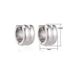 Zilverkleurige RVS Klapcreolen - 13 mm