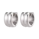 Zilverkleurige RVS Klapcreolen - 13 mm