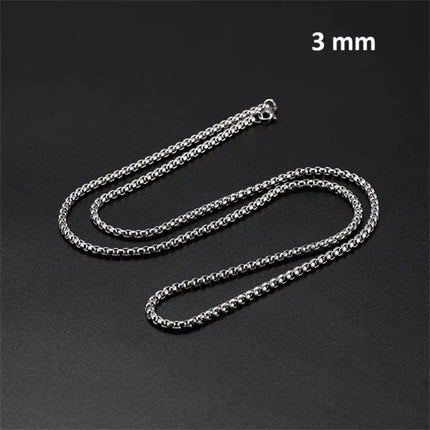 RVS Jasseron Halsketting 100 cm – 3 mm - Aramat Jewels - Halskettingen - cadeautip