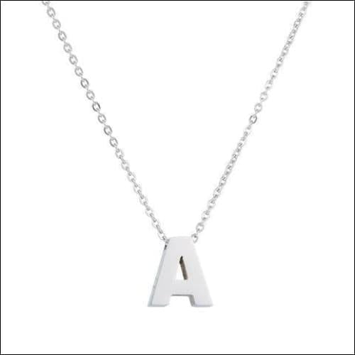 Initial Ketting Met De Letter k - Rvs Letter Ketting Initiaal -45cm