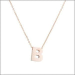 Rvs Roségouden Letter Ketting Initiaal b | Halskettingen