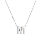 Zilveren Letter Ketting Initiaal Met De Letter m