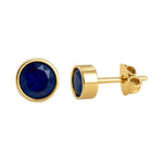 RVS oorbellen met donkerblauwe zirkonia – 6 mm - oor2763 - XE71670 - Oorbellen kopen# - 6mm - alles - blauw