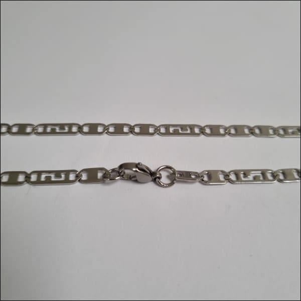 Zilveren Armband Met Open Schakel- Rvs Platte Ketting Open Schakel 4.5mm 60cm