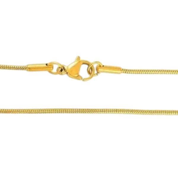 RVS Slangenketting Goudkleur 45 - 60cm - Soepele Snake Chain Ketting - Aramat Jewels - Halskettingen - cadeautip
