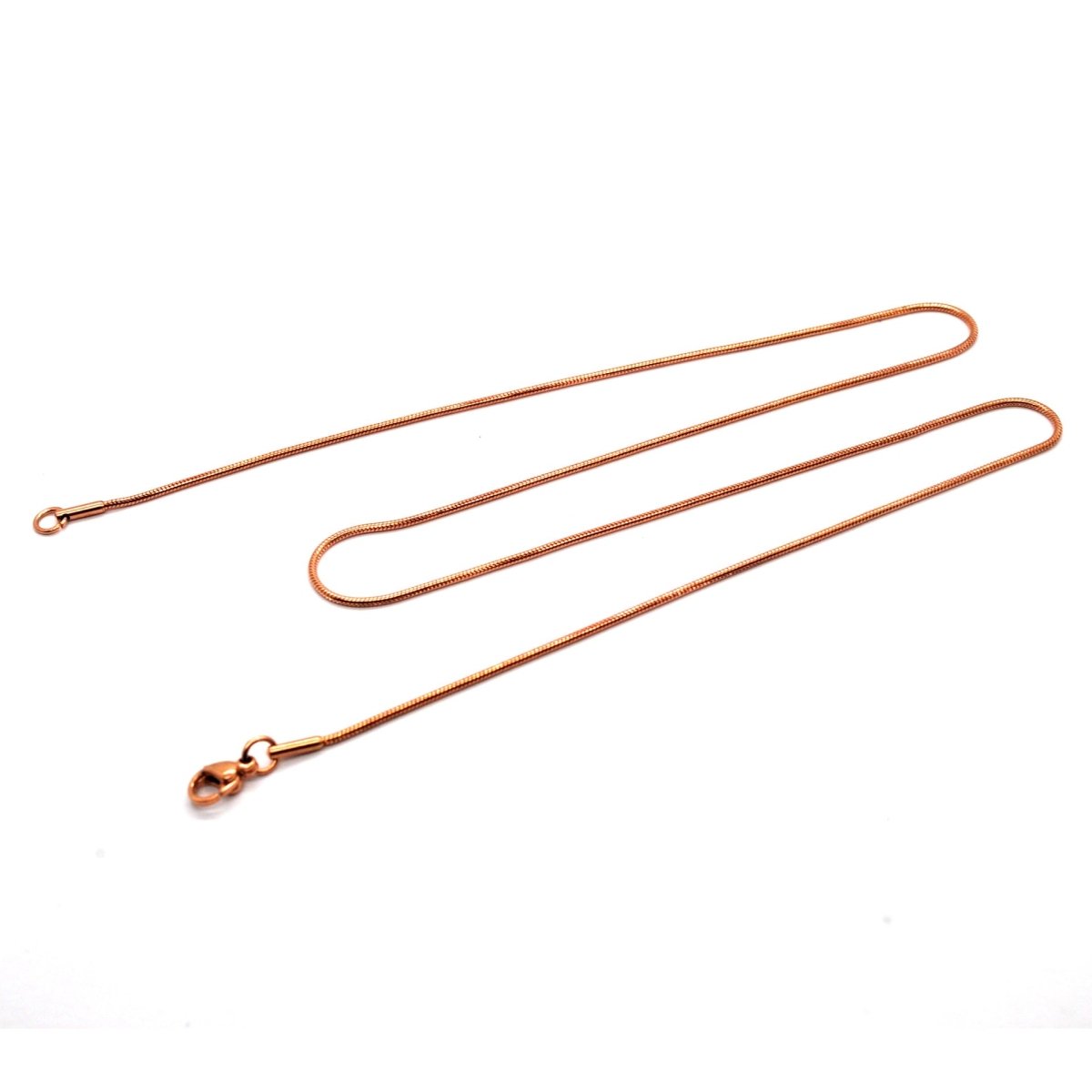 RVS Slangenketting Roségoud Rond - Soepele Snake Chain Ketting - Aramat Jewels - RVS Sieraden - Halskettingen - cadeautip