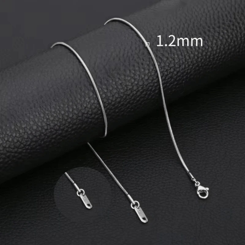 RVS Slangenketting Zilverkleur 45 - 60cm - Soepele Schakelketting Dames - Aramat Jewels - Halskettingen - cadeautip