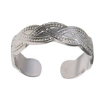 RVS Verstelbare Open Ring - Gevlochten Met Dots - One Size - ring302 - 161390 - Ringen kopen