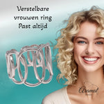 RVS Verstelbare Open Ring - Overlappende Ovalen - One Size - ring297 - 73902 - Ringen kopen# - Goudkleur - alles - bali