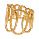 RVS Verstelbare Open Ring - Overlappende Ovalen - One Size - ring297 - 73902 - Ringen kopen