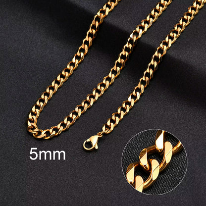Rvs gourmet ketting afgevlakte schakels - Aramat Jewels - Halskettingen - cadeautip