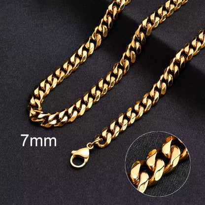 Rvs gourmet ketting afgevlakte schakels - Aramat Jewels - Halskettingen - cadeautip