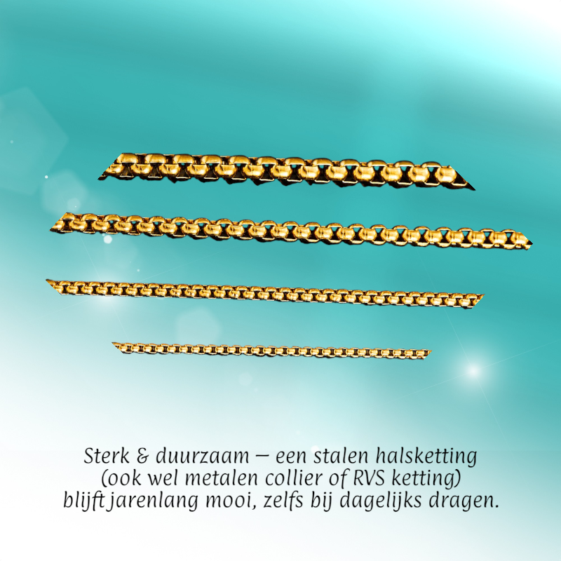 Steel Jasseron chain gold color