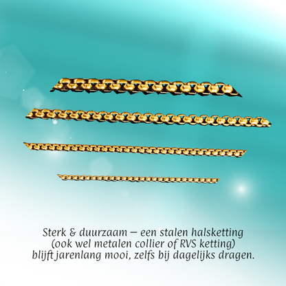 Steel Jasseron chain gold color