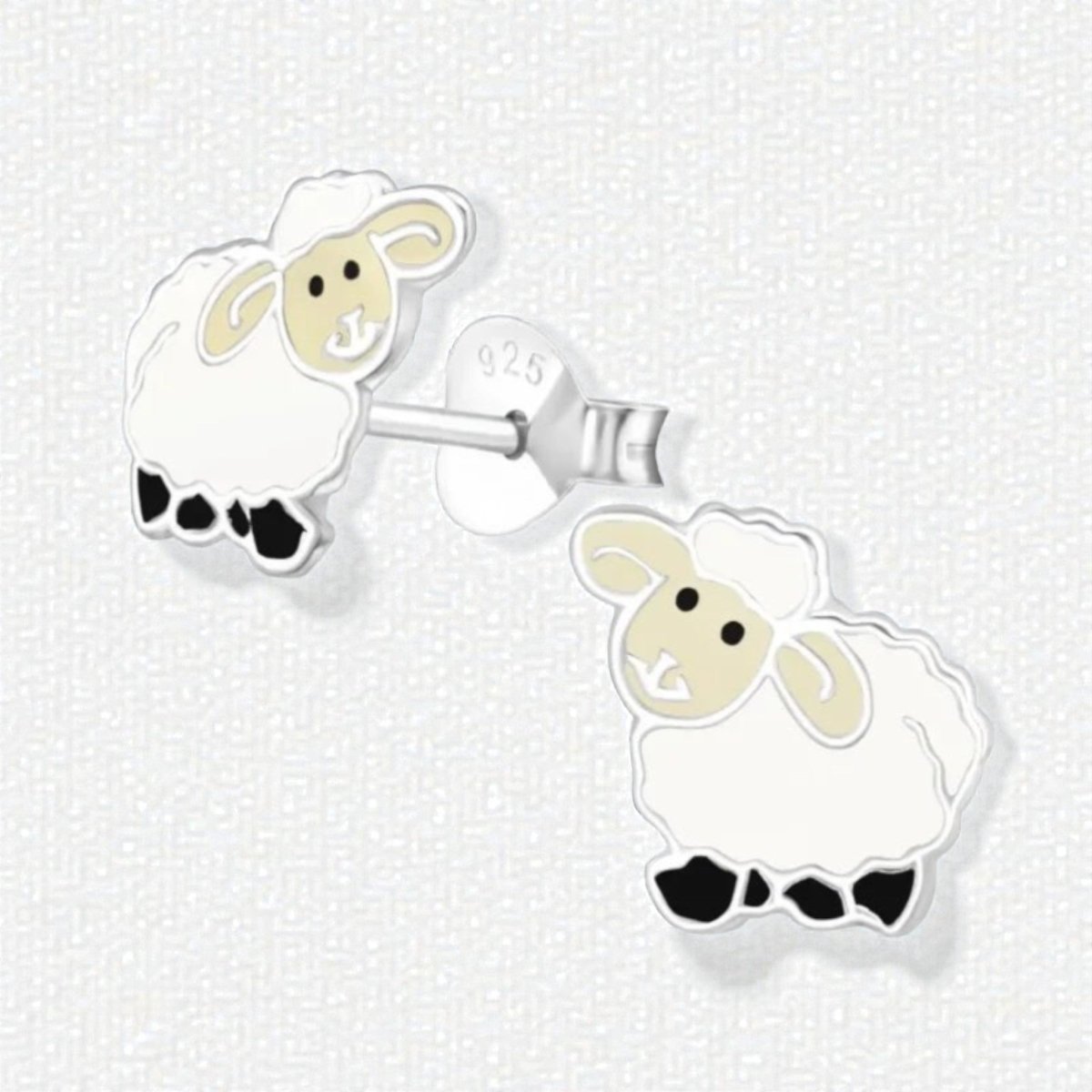 Schattige Zilveren Schaap Oorbellen voor Meisjes - Aramat Jewels - Oorbellen - cadeautip