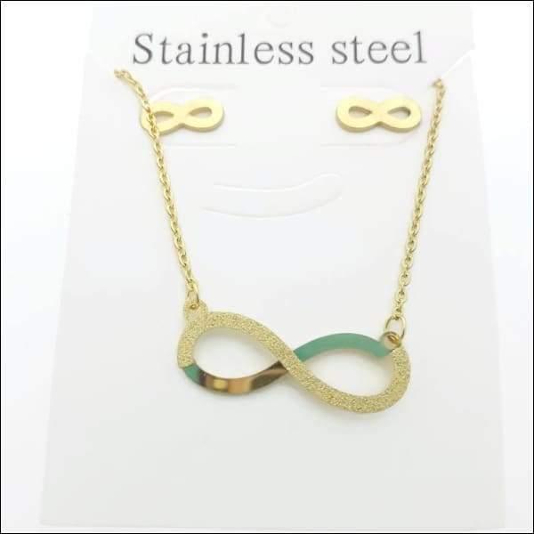 Sieraden Set-elegante Oorknopjes en Ketting Infinity | Sieradensets