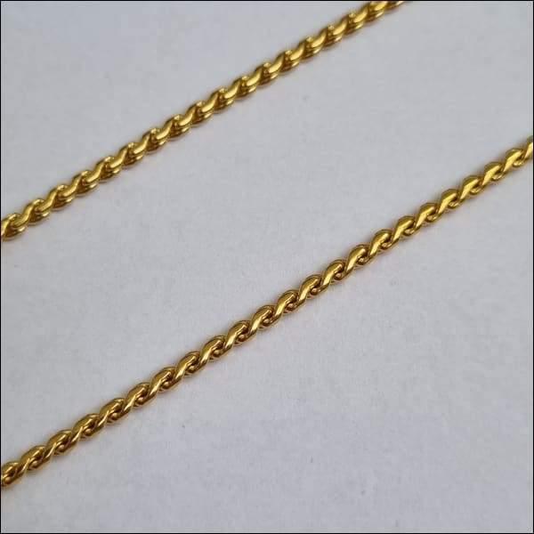 Gouden Slang Ketting Met Fantasiedesign Van 316l Staal.