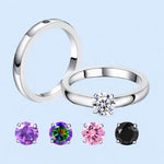 Stalen Solitaire Ring met Verwisselbare Steentjes-Ringen kopen- -ring237-Aramat Jewels