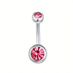 Een roze juweel navelpiercing