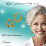 Stainless steel druppelvormige oorringen met hartjesmotief - oor6405 - 792418 - Oorringen kopen# - 26mm - alles - cadeau
