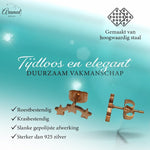 Stainless Steel Rosékleurige Sterren Oorbellen - Tijdloos & Elegant - oor4207 - Oorbellen kopen