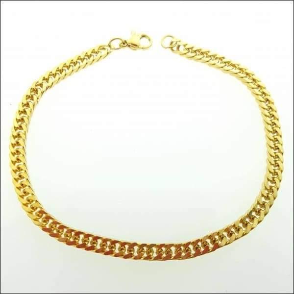 Gouden Ketting Armband Voor Heren Met Gourmet Schakels