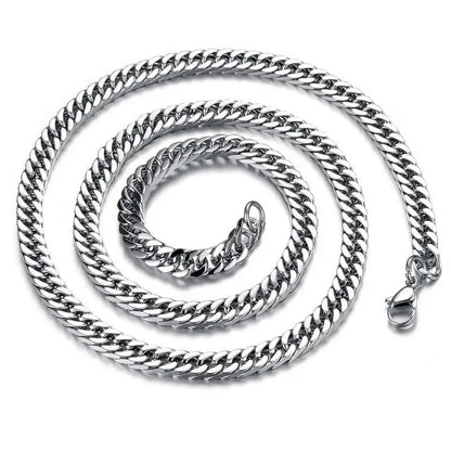 Steel Curb Chain Necklace