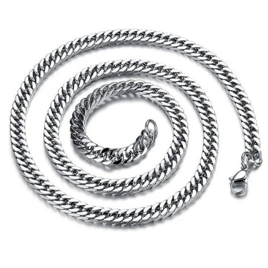 Steel Curb Chain Necklace