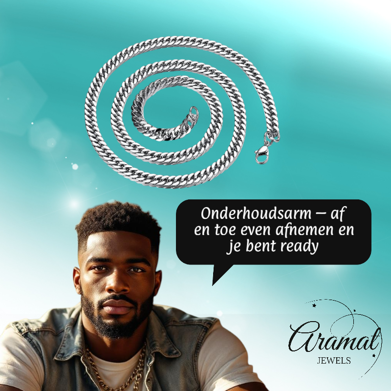 Steel Curb Chain Necklace