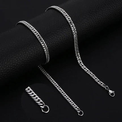 Steel Curb Chain Necklace