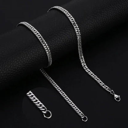Steel Curb Chain Necklace