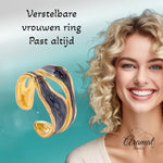 Stalen Damesring - Parelmoer - 14mm - Verstelbaar - ring373 - 73919 - Ringen kopen# - Grijs - alles - boho