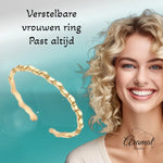 Stalen Damesring - Smal & Verstelbaar - 2mm - RVS - ring360 - 104785 - Ringen kopen# - Goudkleur - alles - boho