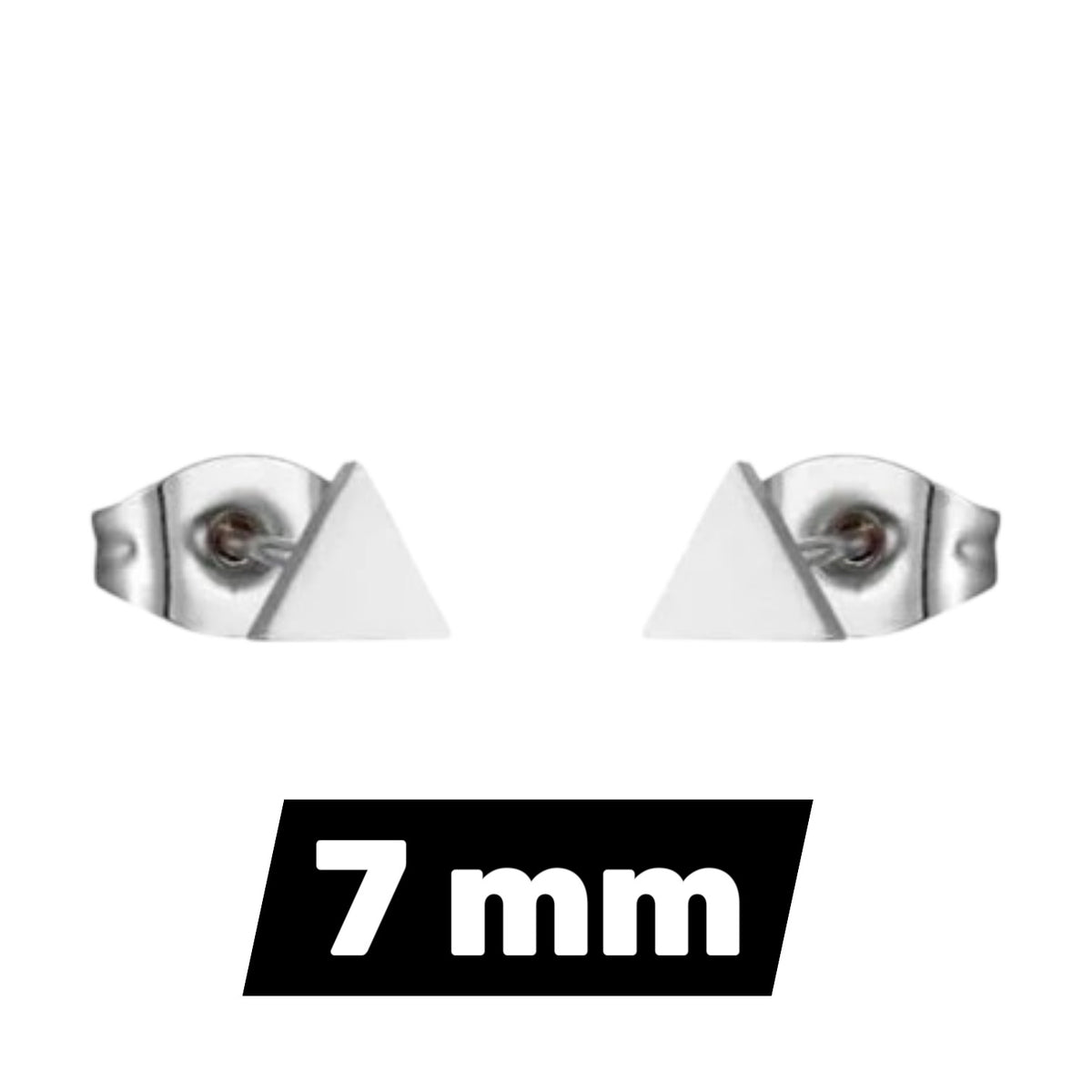 Stainless Steel Triangle Earrings Various Colors 8-12mm - Geometric Studs